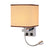 1 Head Bedside Wall Reading Lamp Modern Black/Beige/Coffee Spotlight Wall Light with Rectangle Fabric Shade Flaxen Clearhalo 'Cast Iron' 'Glass' 'Industrial' 'Modern wall lights' 'Modern' 'Tiffany' 'Traditional wall lights' 'Wall Lamps & Sconces' 'Wall Lights' Lighting' 1982642