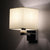 Nordic Cubic Wall Sconce Fabric 1-Light Dining Room Wall Mount Light Fixture in Beige/White/Flaxen White Clearhalo 'Cast Iron' 'Glass' 'Industrial' 'Modern wall lights' 'Modern' 'Tiffany' 'Traditional wall lights' 'Wall Lamps & Sconces' 'Wall Lights' Lighting' 1982862