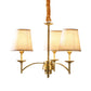 6/8/10-Bulb Ceiling Chandelier Traditional Tapered Fabric Suspension Pendant Light in Gold Clearhalo 'Ceiling Lights' 'Chandeliers' Lighting' options 1983024
