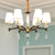 Fabric Cone Chandelier Lamp Modern 6/8 Lights Fabric Hanging Light Fixture with Crystal Accent 6 Black Clearhalo 'Ceiling Lights' 'Chandeliers' 'Modern Chandeliers' 'Modern' Lighting' 1983031
