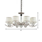 Fabric White Chandelier Tapered 3/6/8-Bulb Country Style Ceiling Pendant Light for Living Room Clearhalo 'Ceiling Lights' 'Chandeliers' Lighting' options 1983103