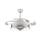 Macaron Circular 4 Blades Semi Flush Ceiling Light Acrylic Dining Room LED Hanging Fan Lamp, 20" Wide Clearhalo 'Ceiling Fans with Lights' 'Ceiling Fans' 'Modern Ceiling Fans' 'Modern' Lighting' 1983179
