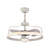 Modern Ring 3 Blades Ceiling Fan Light Fixture Crystal LED Bedroom Semi Flush Mount Lighting, 23.5" Wide White Clearhalo 'Ceiling Fans with Lights' 'Ceiling Fans' 'Modern Ceiling Fans' 'Modern' Lighting' 1983440