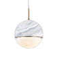 Globe/Cone Marble LED Pendant Light Kit Designer Black/White/Green Hanging Lamp Fixture for Living Room Clearhalo 'Ceiling Lights' 'Modern Pendants' 'Modern' 'Pendant Lights' 'Pendants' Lighting' 1983515