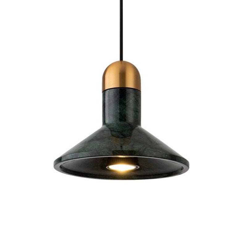 Globe/Cone Marble LED Pendant Light Kit Designer Black/White/Green Hanging Lamp Fixture for Living Room Clearhalo 'Ceiling Lights' 'Modern Pendants' 'Modern' 'Pendant Lights' 'Pendants' Lighting' 1983522