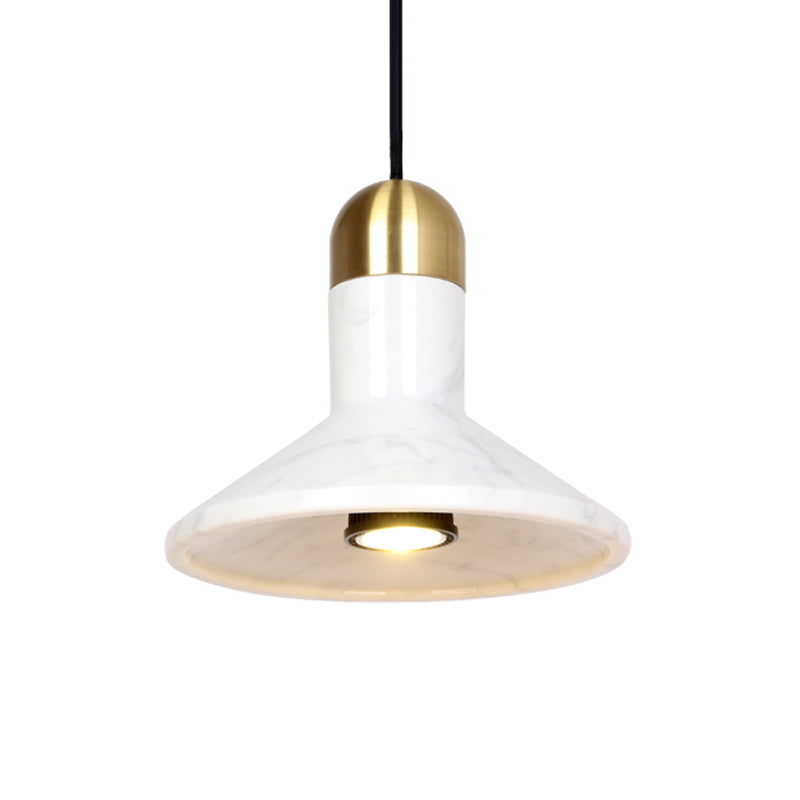 Globe/Cone Marble LED Pendant Light Kit Designer Black/White/Green Hanging Lamp Fixture for Living Room Clearhalo 'Ceiling Lights' 'Modern Pendants' 'Modern' 'Pendant Lights' 'Pendants' Lighting' 1983525