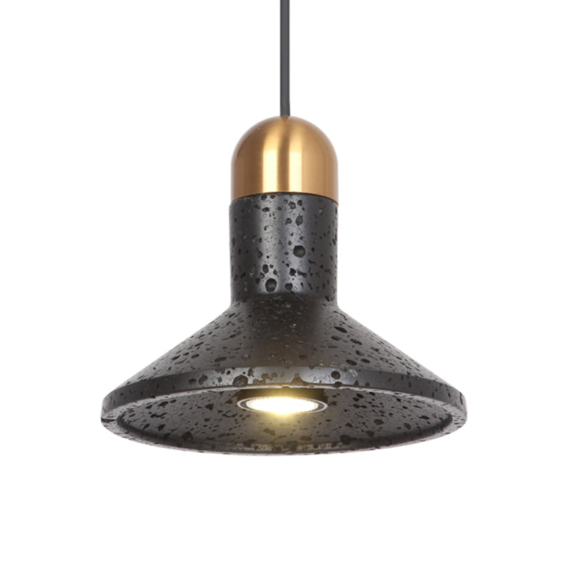 Globe/Cone Marble LED Pendant Light Kit Designer Black/White/Green Hanging Lamp Fixture for Living Room Clearhalo 'Ceiling Lights' 'Modern Pendants' 'Modern' 'Pendant Lights' 'Pendants' Lighting' 1983528