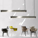 Grey Linear Pendant Lighting Fixture Simplicity Cement 1 Head Dining Room Ceiling Hang Lamp Clearhalo 'Ceiling Lights' 'Industrial Pendants' 'Industrial' 'Middle Century Pendants' 'Pendant Lights' 'Pendants' 'Tiffany' Lighting' 1983535