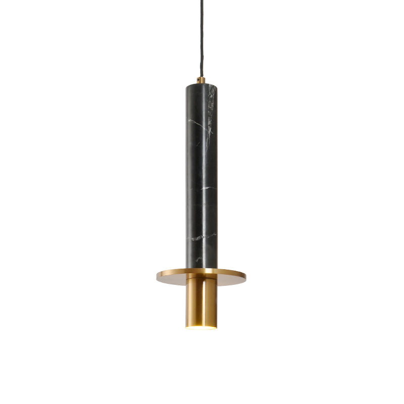 Sword Pendant Ceiling Light Designer Marble Dining Room LED Hanging Lamp in Black/White/Beige and Brass Clearhalo 'Ceiling Lights' 'Modern Pendants' 'Modern' 'Pendant Lights' 'Pendants' Lighting' 1983542