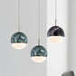 Spherical Dining Room Hanging Light Marble 1 Bulb 4"/6" Wide Nordic Down Lighting Pendant in Black/White/Green Clearhalo 'Ceiling Lights' 'Modern Pendants' 'Modern' 'Pendant Lights' 'Pendants' Lighting' 1983549