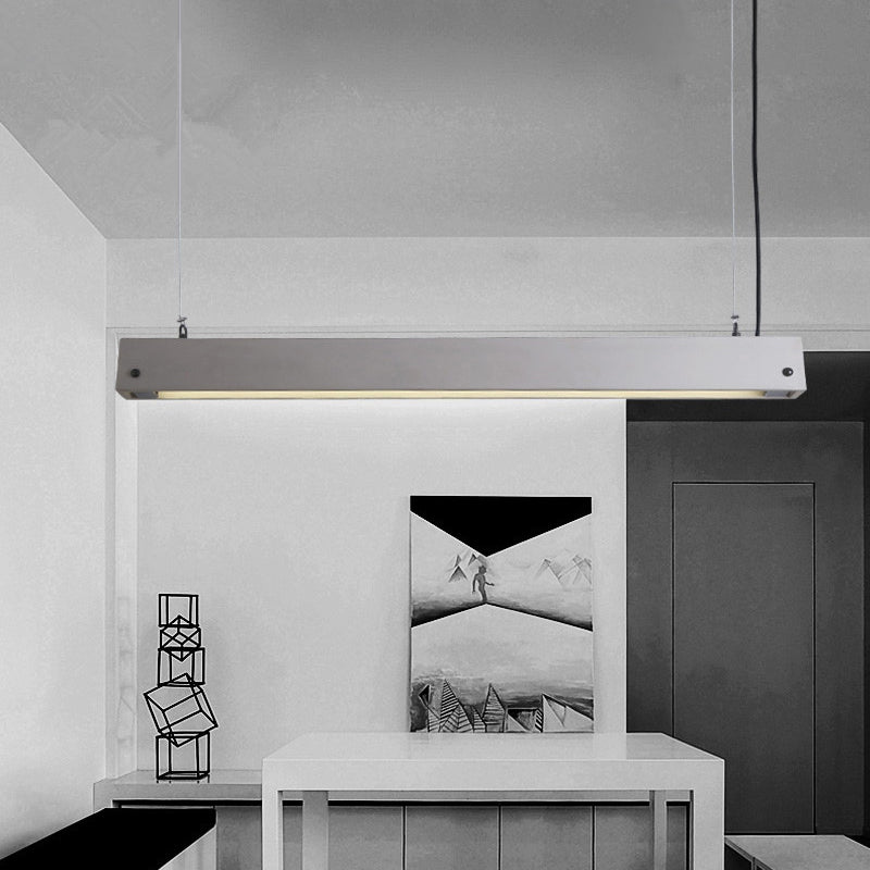 Rectangular Cement Ceiling Pendant Nordic 1-Light Office Hanging Light Fixture in Grey Grey Clearhalo 'Ceiling Lights' 'Industrial Pendants' 'Industrial' 'Middle Century Pendants' 'Pendant Lights' 'Pendants' 'Tiffany' Lighting' 1983564