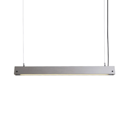 Rectangular Cement Ceiling Pendant Nordic 1-Light Office Hanging Light Fixture in Grey Clearhalo 'Ceiling Lights' 'Industrial Pendants' 'Industrial' 'Middle Century Pendants' 'Pendant Lights' 'Pendants' 'Tiffany' Lighting' 1983567