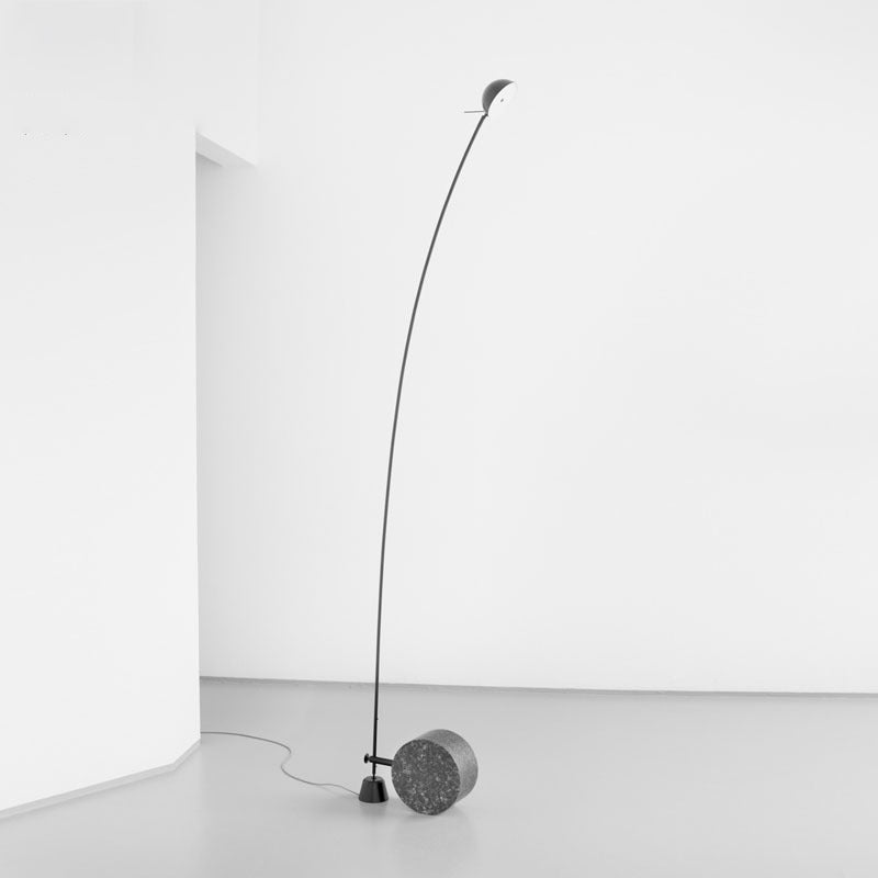 Linear/Capsule/Arch Floor Light Designer Metal Single-Bulb Living Room Standing Lamp in Black Clearhalo 'Floor Lamps' 'Lamps' Lighting' 1983641