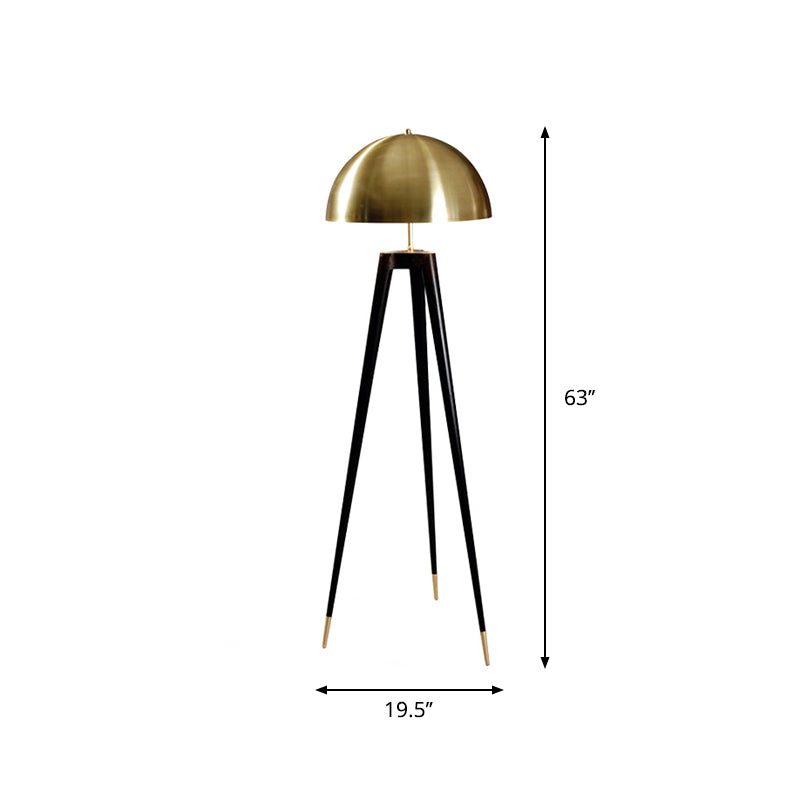 Linear/Capsule/Arch Floor Light Designer Metal Single-Bulb Living Room Standing Lamp in Black Clearhalo 'Floor Lamps' 'Lamps' Lighting' 1983666