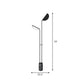 Bent Shade Metal Standing Floor Lamp Minimalist 2-Head Black Floor Light with Marble Base Clearhalo 'Floor Lamps' 'Lamps' Lighting' 1983679