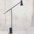 Metallic Hourglass Floor Lighting Nordic Single-Bulb Stand Up Lamp in Dark Blue-Black Black Clearhalo 'Floor Lamps' 'Lamps' Lighting' 1983689