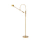 Arch/Right Angle Swivelable Floor Lighting Postmodern Metal 1-Light Gold Standing Lamp with Dome Shade Clearhalo 'Floor Lamps' 'Lamps' Lighting' 1983732
