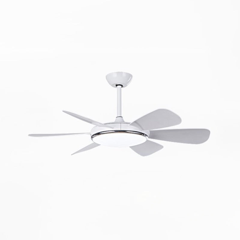 Bowl Shaped Acrylic Semi Mount Lighting Traditional Dining Room LED Hanging Fan Light Fixture, 52" Wide Clearhalo 'Ceiling Fans with Lights' 'Ceiling Fans' Lighting' 1984205