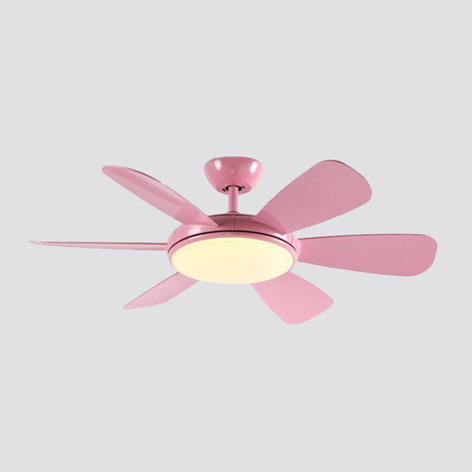 Bowl Shaped Acrylic Semi Mount Lighting Traditional Dining Room LED Hanging Fan Light Fixture, 52" Wide Clearhalo 'Ceiling Fans with Lights' 'Ceiling Fans' Lighting' 1984214