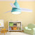 36" Wide LED Hanging Fan Lamp Fixture Classic Acrylic Tapered Semi-Flush Mount Light with 3 Blades Blue Clearhalo 'Ceiling Fans with Lights' 'Ceiling Fans' Lighting' 1984278