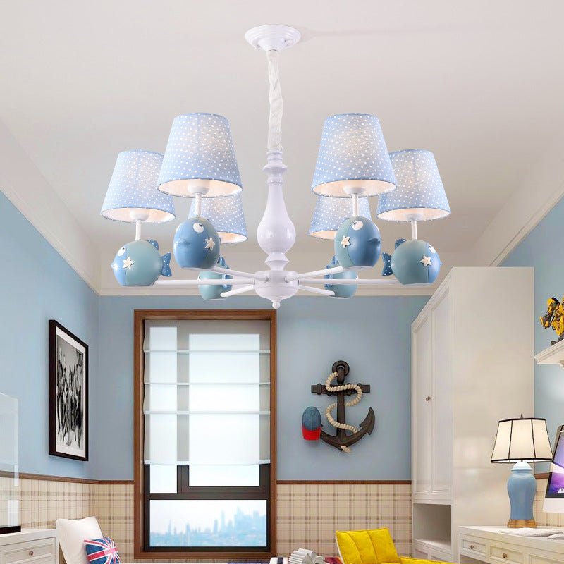 Blue Circle Bird Hanging Lamp Modern Resin Metal Hanging Pendant Lights for Kid Bedroom Clearhalo 'Ceiling Lights' 'Chandeliers' Lighting' options 198432