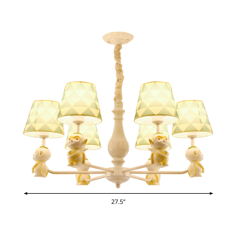 Fabric Tapered Shade Hanging Lights Nordic Hanging Pendant Lights in Yellow for Living Room Clearhalo 'Ceiling Lights' 'Chandeliers' Lighting' options 198486