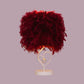 Drum Living Room Table Light Feather Single Modern Nightstand Lamp in White/Pink/Burgundy with Heart Frame and Crystal Orb Clearhalo 'Lamps' 'Table Lamps' Lighting' 1984997