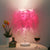 Drum Living Room Table Light Feather Single Modern Nightstand Lamp in White/Pink/Burgundy with Heart Frame and Crystal Orb Pink Clearhalo 'Lamps' 'Table Lamps' Lighting' 1984999