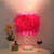 Drum Living Room Table Light Feather Single Modern Nightstand Lamp in White/Pink/Burgundy with Heart Frame and Crystal Orb Rose Red Clearhalo 'Lamps' 'Table Lamps' Lighting' 1985000