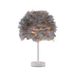 Goose Feather Dome Night Light Nordic 1 Bulb Grey/White/Pink Table Lamp with Tripod/Straight Stand in Black/White/Wood Clearhalo 'Lamps' 'Table Lamps' Lighting' 1985050