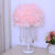 Hemisphere Feather Table Lamp Modern Single-Bulb Grey/White/Pink Night Light with Crystal Ball/Drop Pink A Clearhalo 'Lamps' 'Table Lamps' Lighting' 1985090