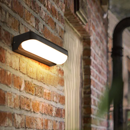 Capsule Flush Wall Sconce Modern Acrylic 1/2-Bulb Doorway Wall Mounted Lamp in Black Black A Clearhalo 'Cast Iron' 'Glass' 'Industrial' 'Modern wall lights' 'Modern' 'Tiffany' 'Traditional wall lights' 'Wall Lamps & Sconces' 'Wall Lights' Lighting' 1985262