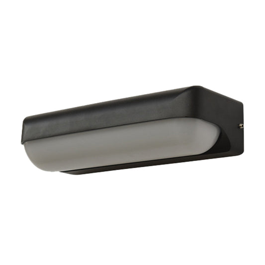 Capsule Flush Wall Sconce Modern Acrylic 1/2-Bulb Doorway Wall Mounted Lamp in Black Clearhalo 'Cast Iron' 'Glass' 'Industrial' 'Modern wall lights' 'Modern' 'Tiffany' 'Traditional wall lights' 'Wall Lamps & Sconces' 'Wall Lights' Lighting' 1985265