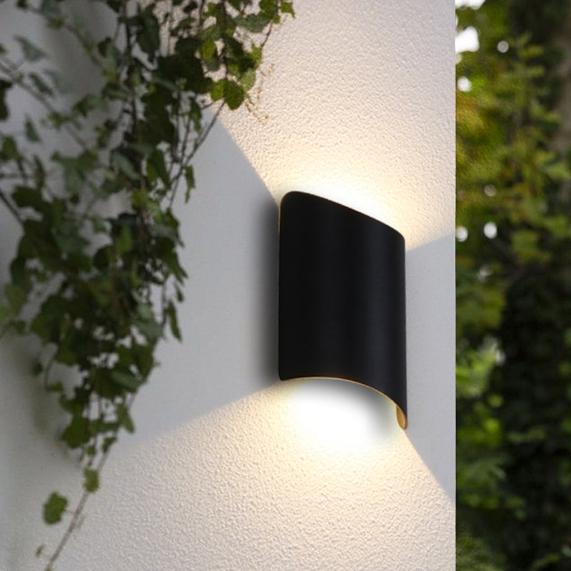 Aluminum Curve Wall Washer Sconce Minimalist 2-Light Black LED Wall Mounted Lighting for Doorway Clearhalo 'Cast Iron' 'Glass' 'Industrial' 'Modern wall lights' 'Modern' 'Tiffany' 'Traditional wall lights' 'Wall Lamps & Sconces' 'Wall Lights' Lighting' 1985301