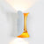 Small/Large Flared LED Wall Sconce Modern Metal 2 Bulbs Black/White/White-Gold Up Down Light for Terrace White-Gold Clearhalo 'Cast Iron' 'Glass' 'Industrial' 'Modern wall lights' 'Modern' 'Tiffany' 'Traditional wall lights' 'Wall Lamps & Sconces' 'Wall Lights' Lighting' 1985312