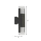 Rectangle Courtyard Wall Lamp Acrylic 1/2-Head Minimalist LED Sconce Light in Black, Warm/White Light Clearhalo 'Cast Iron' 'Glass' 'Industrial' 'Modern wall lights' 'Modern' 'Tiffany' 'Traditional wall lights' 'Wall Lamps & Sconces' 'Wall Lights' Lighting' 1985333