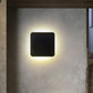 Round/Square Flush Mount Wall Lamp Minimalist Aluminum Hallway LED Sconce Light in Black Clearhalo 'Cast Iron' 'Glass' 'Industrial' 'Modern wall lights' 'Modern' 'Tiffany' 'Traditional wall lights' 'Wall Lamps & Sconces' 'Wall Lights' Lighting' 1985351