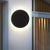 Round/Square Flush Mount Wall Lamp Minimalist Aluminum Hallway LED Sconce Light in Black Black Round Clearhalo 'Cast Iron' 'Glass' 'Industrial' 'Modern wall lights' 'Modern' 'Tiffany' 'Traditional wall lights' 'Wall Lamps & Sconces' 'Wall Lights' Lighting' 1985356