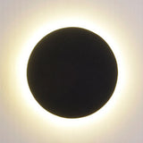 Round/Square Flush Mount Wall Lamp Minimalist Aluminum Hallway LED Sconce Light in Black Clearhalo 'Cast Iron' 'Glass' 'Industrial' 'Modern wall lights' 'Modern' 'Tiffany' 'Traditional wall lights' 'Wall Lamps & Sconces' 'Wall Lights' Lighting' 1985358