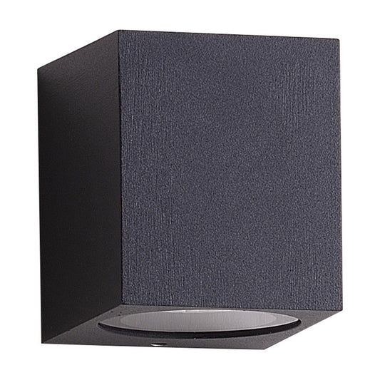 Aluminum Block Wall Sconce Lighting Simple 1/2-Light Black Small/Large LED Flush Mount for Corridor Clearhalo 'Cast Iron' 'Glass' 'Industrial' 'Modern wall lights' 'Modern' 'Tiffany' 'Traditional wall lights' 'Wall Lamps & Sconces' 'Wall Lights' Lighting' 1985364