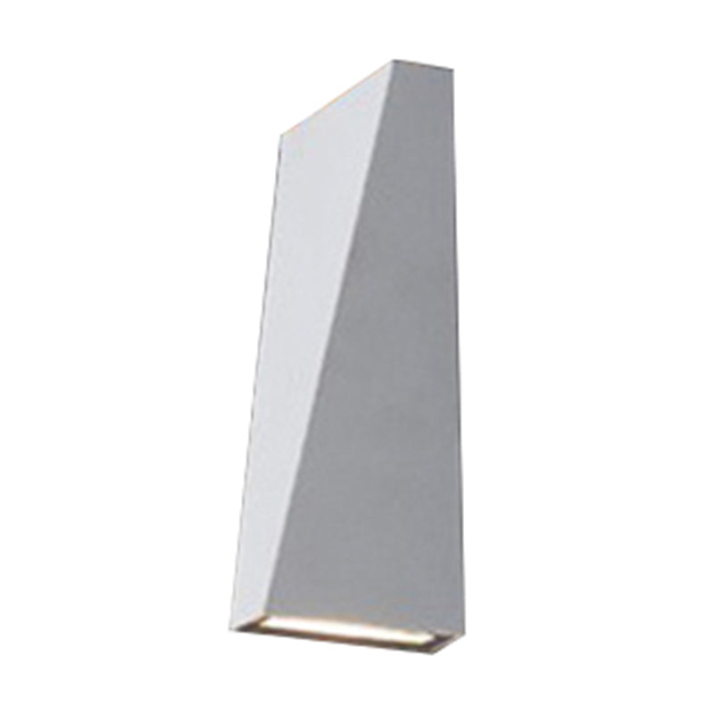 Nordic LED Flush Wall Sconce Black/White Triangular LED Wall Lamp with Metal Shade for Balcony, Warm/White Light Clearhalo 'Cast Iron' 'Glass' 'Industrial' 'Modern wall lights' 'Modern' 'Tiffany' 'Traditional wall lights' 'Wall Lamps & Sconces' 'Wall Lights' Lighting' 1985379