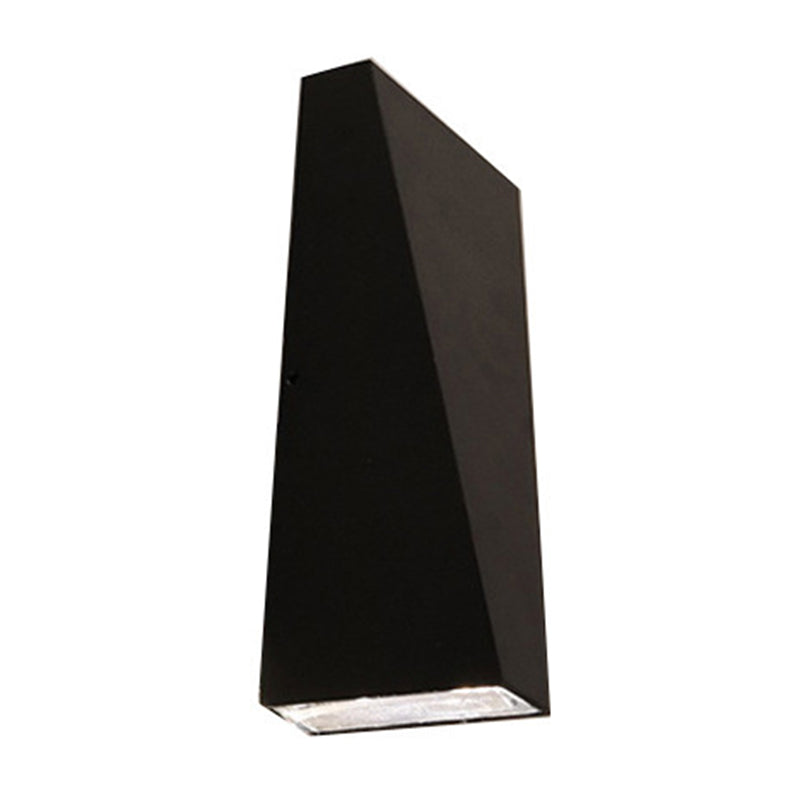 Nordic LED Flush Wall Sconce Black/White Triangular LED Wall Lamp with Metal Shade for Balcony, Warm/White Light Clearhalo 'Cast Iron' 'Glass' 'Industrial' 'Modern wall lights' 'Modern' 'Tiffany' 'Traditional wall lights' 'Wall Lamps & Sconces' 'Wall Lights' Lighting' 1985384