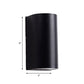 Black Small/Large Cylinder Wall Light Minimalist Aluminum LED Flush Wall Sconce for Outdoor Clearhalo 'Cast Iron' 'Glass' 'Industrial' 'Modern wall lights' 'Modern' 'Tiffany' 'Traditional wall lights' 'Wall Lamps & Sconces' 'Wall Lights' Lighting' 1985449