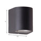 Black Small/Large Cylinder Wall Light Minimalist Aluminum LED Flush Wall Sconce for Outdoor Clearhalo 'Cast Iron' 'Glass' 'Industrial' 'Modern wall lights' 'Modern' 'Tiffany' 'Traditional wall lights' 'Wall Lamps & Sconces' 'Wall Lights' Lighting' 1985454