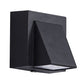 Modern 1/2-Light LED Outdoor Wall Mount Black Triangle/Cylinder/Rectangle Sconce Light with Metal Shade Clearhalo 'Cast Iron' 'Glass' 'Industrial' 'Modern wall lights' 'Modern' 'Tiffany' 'Traditional wall lights' 'Wall Lamps & Sconces' 'Wall Lights' Lighting' 1985480