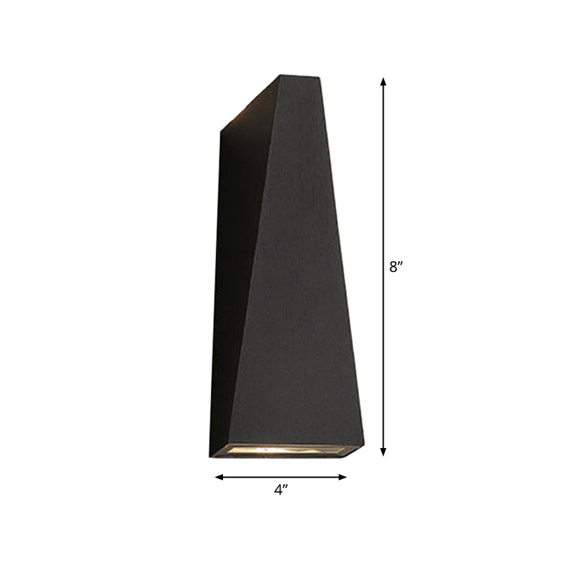 Cube/Triangle/Cylinder Wall Lamp Fixture Nordic Metal Black Up and Down LED Wall Sconce for Outdoor Clearhalo 'Cast Iron' 'Glass' 'Industrial' 'Modern wall lights' 'Modern' 'Tiffany' 'Traditional wall lights' 'Wall Lamps & Sconces' 'Wall Lights' Lighting' 1985522
