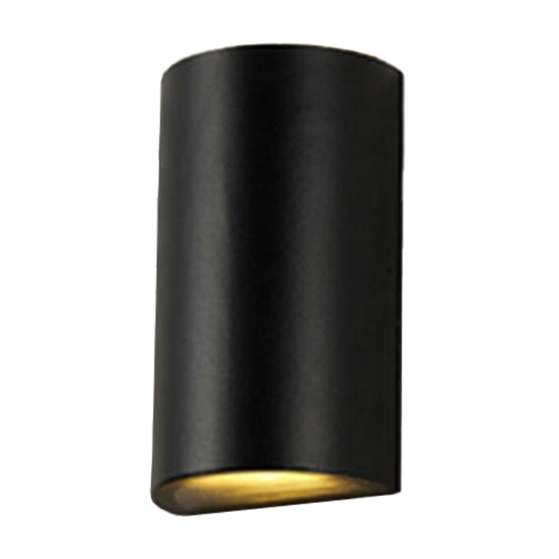 Cube/Triangle/Cylinder Wall Lamp Fixture Nordic Metal Black Up and Down LED Wall Sconce for Outdoor Clearhalo 'Cast Iron' 'Glass' 'Industrial' 'Modern wall lights' 'Modern' 'Tiffany' 'Traditional wall lights' 'Wall Lamps & Sconces' 'Wall Lights' Lighting' 1985524