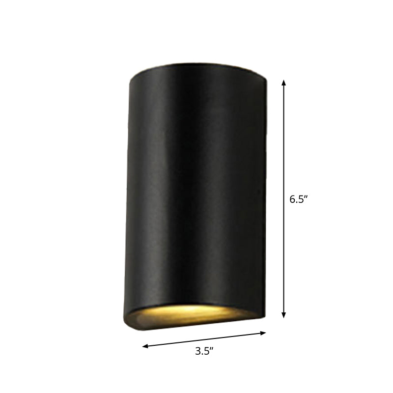 Cube/Triangle/Cylinder Wall Lamp Fixture Nordic Metal Black Up and Down LED Wall Sconce for Outdoor Clearhalo 'Cast Iron' 'Glass' 'Industrial' 'Modern wall lights' 'Modern' 'Tiffany' 'Traditional wall lights' 'Wall Lamps & Sconces' 'Wall Lights' Lighting' 1985525