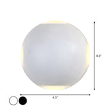 Dome Living Room Flush Wall Sconce Metal 4-Light Nordic Wall Mount Lamp in Black/White Clearhalo 'Cast Iron' 'Glass' 'Industrial' 'Modern wall lights' 'Modern' 'Tiffany' 'Traditional wall lights' 'Wall Lamps & Sconces' 'Wall Lights' Lighting' 1985558