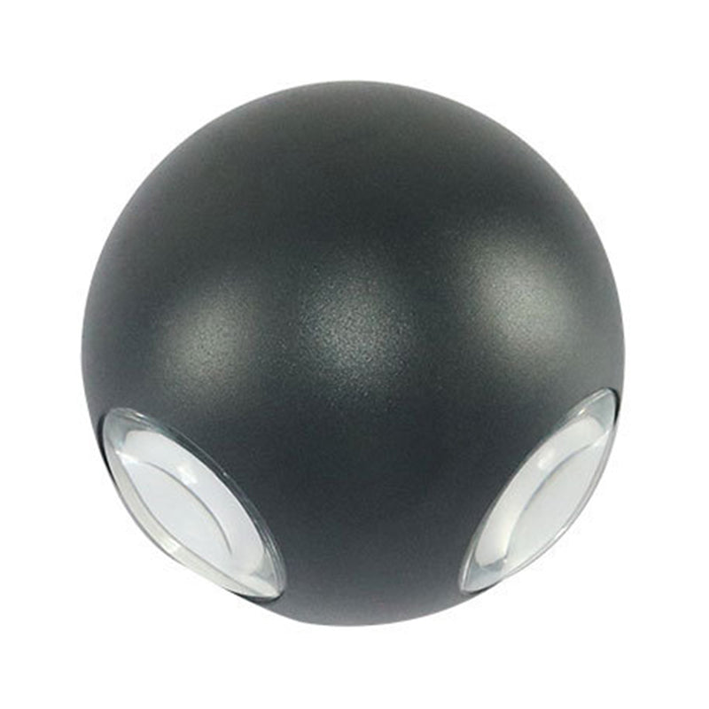 Dome Living Room Flush Wall Sconce Metal 4-Light Nordic Wall Mount Lamp in Black/White Clearhalo 'Cast Iron' 'Glass' 'Industrial' 'Modern wall lights' 'Modern' 'Tiffany' 'Traditional wall lights' 'Wall Lamps & Sconces' 'Wall Lights' Lighting' 1985562